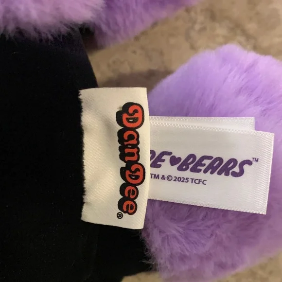 RARE Share Bear Care Bears NEW Black Skeleton Plush Halloween Purple - Picture 8 of 10